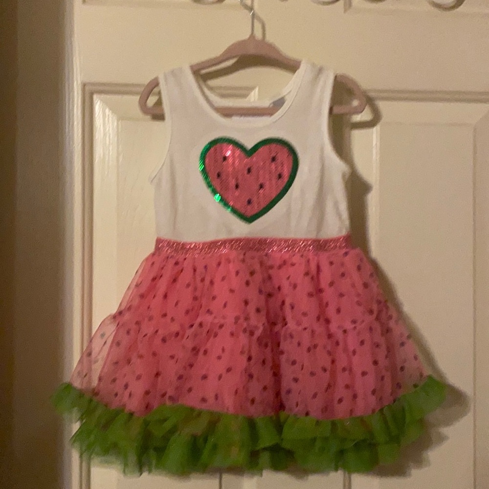 The Children’s Place 2T pink, black, & white watermelon dress